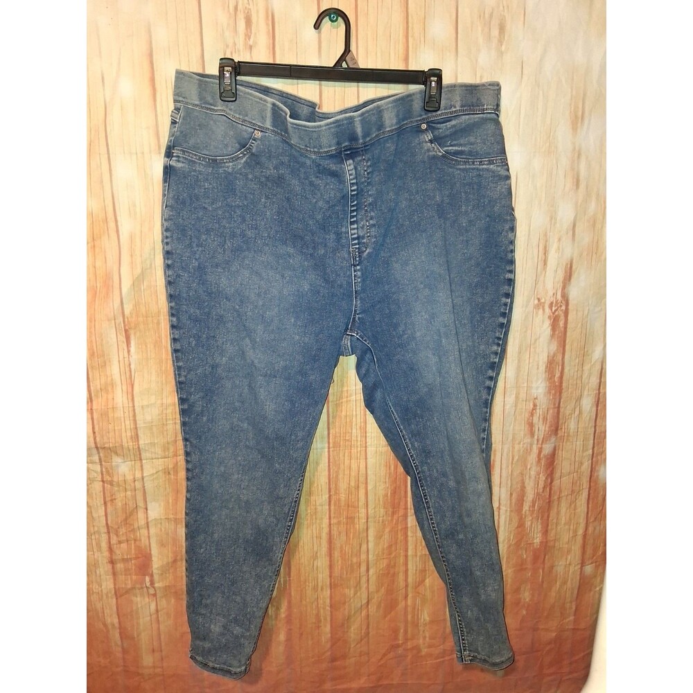 Terra & Sky Medium Denim Pull-on Jeggings Sz 3X